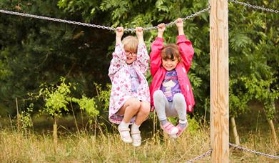 An image of children playing at Woldie's Lavender and Nature Farm