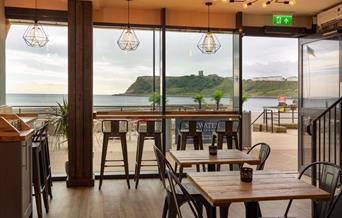 An image of inside seating at saltwater café-bar