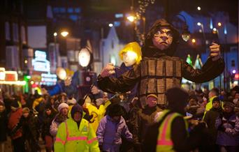 An image of a puppet parade by Animated Objects Theatre Company