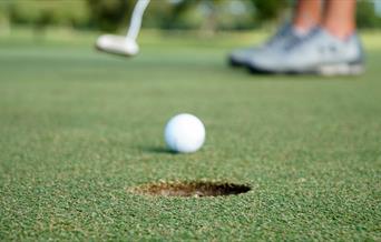 Image of a man putting a golf ball