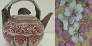 An image of a tea pot and artwork at Blands Cliff Gallery and Studio