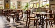 An image of the dining area at Cober Hill