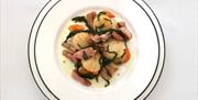 An image of scallops at The Runswick Bay Catch