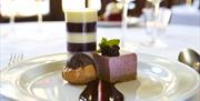 An image of a dessert served at 1881 Restaurant, Wrea Head Hall Hotel, Scarborough