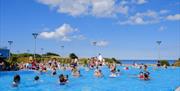 An image of an outdoor pool at Alpamare Water Park Scarborough