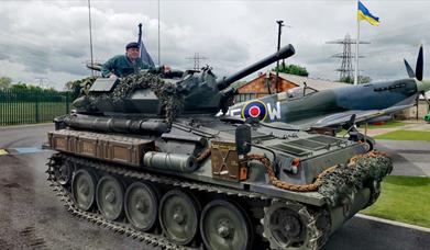 An image of an army tank at Eden Camp