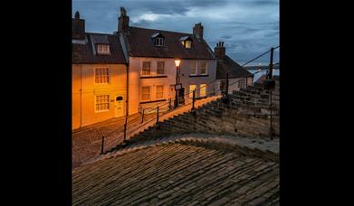 An image of the 199 steps in Whitby