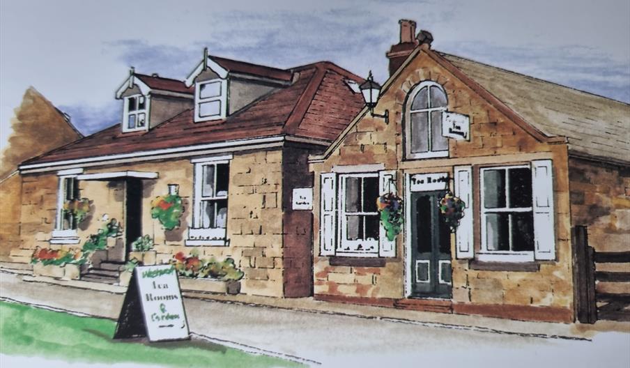 A drawing of Goathland Tea Rooms and Gift Shop