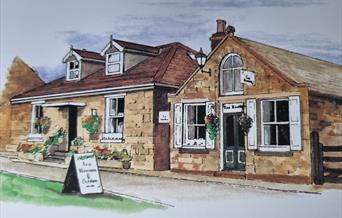 A drawing of Goathland Tea Rooms and Gift Shop