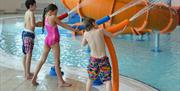 Children playing at East Riding Leisure, Bridlington in East Yorkshire.