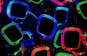 A collection of neon headsets
