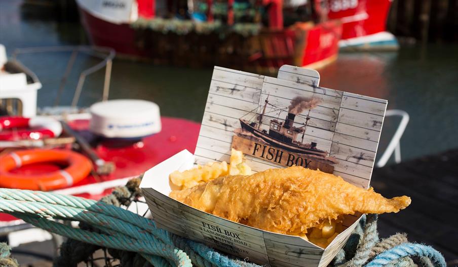 An image of Fish and chips at Fish Box Whitby