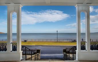 An image of 5 Leys Holiday Accommodation entrance with seaviews