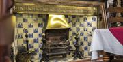 An image of a fireplace at Bagdale Hall, Whitby