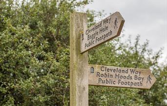 An image of the Cleveland Way sign