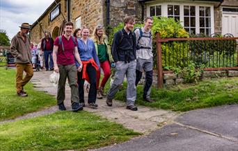 Walkers setting off at Hutton Le Hole