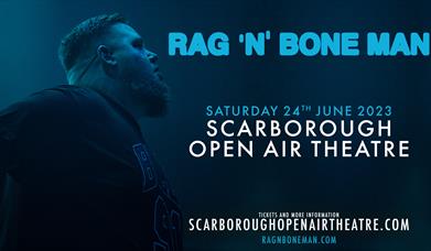 An image of the promotional poster for the Rag 'N' Bone Man at Scarborough OAT