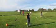 An image of people playing Scarborough Footgolf