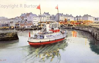 An image of The Richard Burton Art Centre - painting of boat