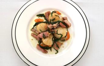 An image of scallops at The Runswick Bay Catch