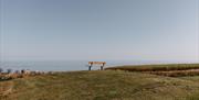 An image of a bench with sea views at Northcliffe & Seaview Holiday Park