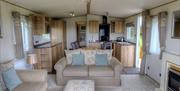 An image of High Straggleton Farm Caravan Site living room