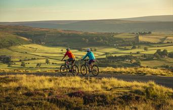 An image of two cyclists on the Pickering to Highwood Brow Cycle Route